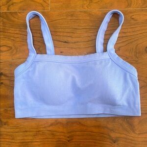 No Boundaries Ribbed Periwinkle  Padded Bralette Bandeaus Top